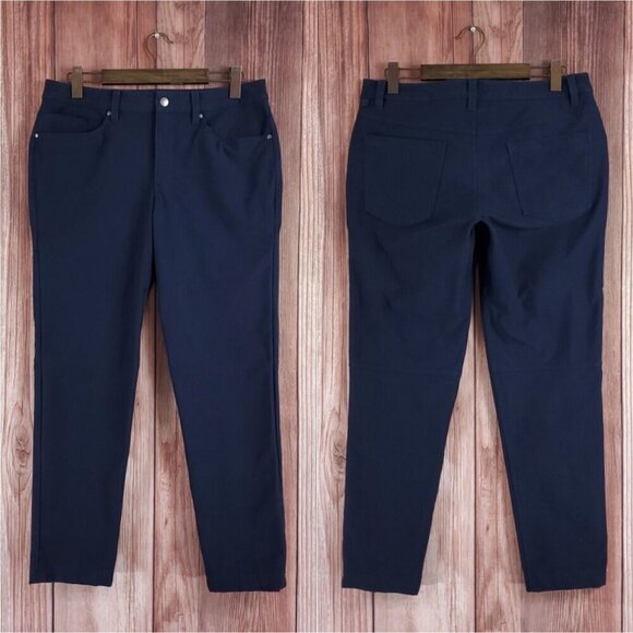 Lululemon Mens Size 33X29.25 ABC Pants Slim Utilitech Navy Blue M5ABOS - Picture 1 of 15